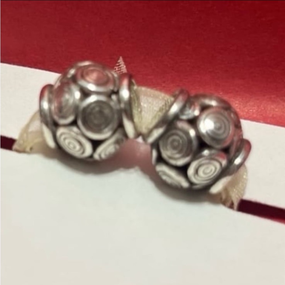 Brighton Charms Spacer Beads - Swirl Design Qty 2